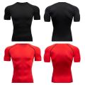Men Compression Running T Shirt Fitness Tight Short Sleeve Tshirt Training Jogging Shirts Gym Sportswear Quick Dry Rashgard. 