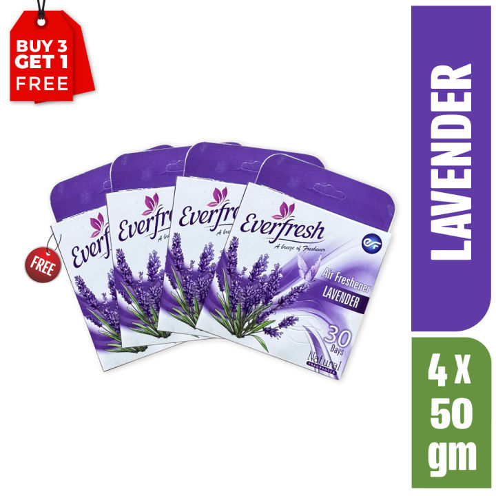 Ever Fresh (Buy 3 Get 1 FREE) Bathroom Air Freshener Block| Lavender | 50 gm each
