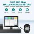 NETUM Desktop 2D QR Barcode Scanner, A5 Hands-Free Omnidirectional USB Big Barcode Reader 1D QR Screen Barcodes Scanning. 