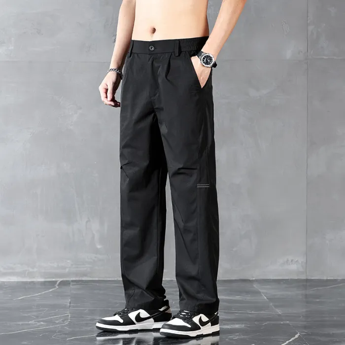 Good%20Quality%20Spring%20Summer%20Thin%20Men's%20Casual%20Straight%20Trousers%20Elastic%20Waist%20Outdoor%20Business%20Solid%20Color%20Long%20Cargo%20Pants%20Male%20-%20Image%207