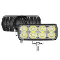 New car LED work light one-character mini 8-light spotlight floodlight driving light forklift truck light. 