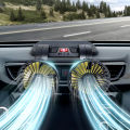 Universal Dual Head 12V Car Dashboard Cooling Fan with 360° Rotation and Two-Speed Control. 