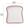 1Pc Ceramic Bread Shaped Breakfast Plate Toast Dishes Salad Fruit Snack Tray Household Tableware Dinner. 