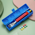 304 Stainless Kids Funny Fork Spoon Set Children Building Block Toys Cartoon Steel Tableware Portable Storage Jigsaw Puzzle Toys. 