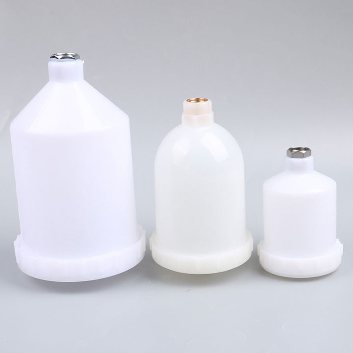 Potain Thread Spray 600/250ml Plastic Spray Paint Pot Sprayer Cup Air Gravity Feed ...