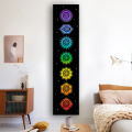 Rainbow Chakras Tapestry Buddhism Yoga Cosmic Energy Centers meditation Tapestries black Wall Hanging Bedroom Drom Home Decor. 