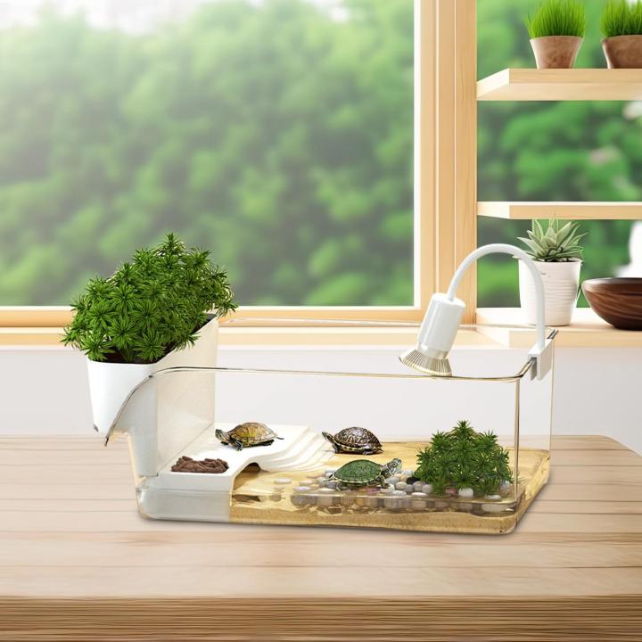 Turtle%20Tank%20with%20Basking%20Area,%20Transparent%20Reptile%20Terrarium%20Habitat%20for%20Pet%20Turtles,%20Hermit%20Crabs,%20Tortoise%20Adoption%20-%20Image%205