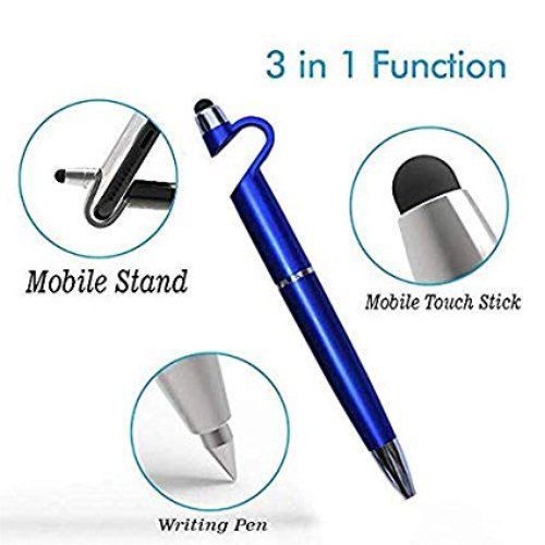 3 in One Stylus Pen with Mobile Holder/Stylus/Ball Pen for all Types of Smart Phone and Tablet