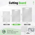 Stainless Steel Panel and Chopping Board Kitchen Household Thickened Double Sided Cutting Board Block Kneading Dough Board. 