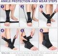 Adjustable Compression Ankle Support Brace - Elastic Nylon Knitted Sleeve with Straps for Gym, Running, Soccer & Basketball - Pain Relief Sports Guard Bandage. 