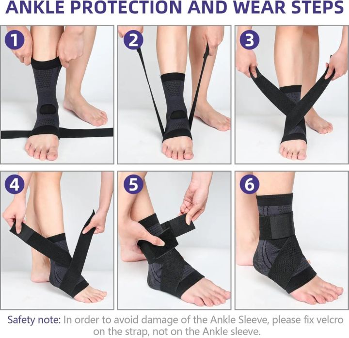 Adjustable%20Compression%20Ankle%20Support%20Brace%20-%20Elastic%20Nylon%20Knitted%20Sleeve%20with%20Straps%20for%20Gym,%20Running,%20Soccer%20&%20Basketball%20-%20Pain%20Relief%20Sports%20Guard%20Bandage%20-%20Image%206