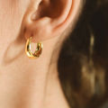 Chunky Stainless Steel Hoop Earrings for Women Gold Color Water Drop Earrings 2023 Trend Wedding Aesthetic Jewelry Party Gift.