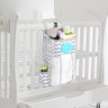 Crib Organizer Baby Crib Hanging Storage Bag Baby Clothing Caddy Organizer for Essentials Bedding Diaper Nappy Bag. 