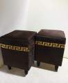 ottoman stools pair velvet stuff sofa chair stool living room bedroom stools (pack of 2). 