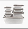 Style Food Containers, Thumb Lock Food Container, Stackable Plastic Storage Boxes (4000ml,7pc Set). 