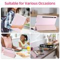 Flip Leather for Samsung Galaxy Tab S10 S8 Ultra 14.6 S8 S7 Plus S7 FE 12.4 S7 S8 11 S6 Lite Silicone with Pen Slot Tablet Cover.