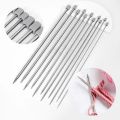 11 PC 2-8mm Crochet Hook Single Pointed Knitting Needles Pins Straight Aluminum DIY Weaving Tool Long Sweater Scarf Needle 35CM. 