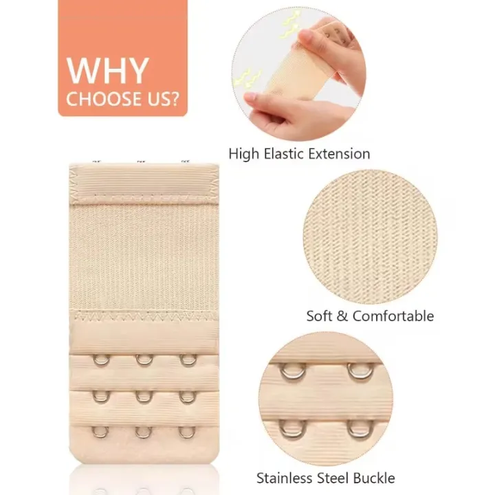 3%20PCS%20Women's%20Bra%20Extenders%203/2%20Hooks%20Stretchy%20Bra%20Extension%20Strap%20Elastic%20Bra%20Band%20Hook%20Bra%20Strap%20Extender%20Bra%20Extenders%20-%20Image%206