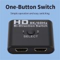 HDMI-Compatible Switch Splitter 8K 60Hz Bi-Direction 1x2/2x1 HDMI-Compatible Switcher 2 In1 Out for PS4 TV Box Switcher Adapter.