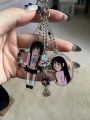 Anime K-ON Hirasawa Yui Akiyama Mio Tainaka Ritsu Nakano Azusa Kotobuki Tsumugi Acrylic Keyring Cosplay Keychain Accessory Props.