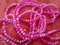 4 mm Crystal Beads | Pearls | Moti Pack | Moti Larri | Crystal Pink (01 Larri of Crystal Pink Color). 