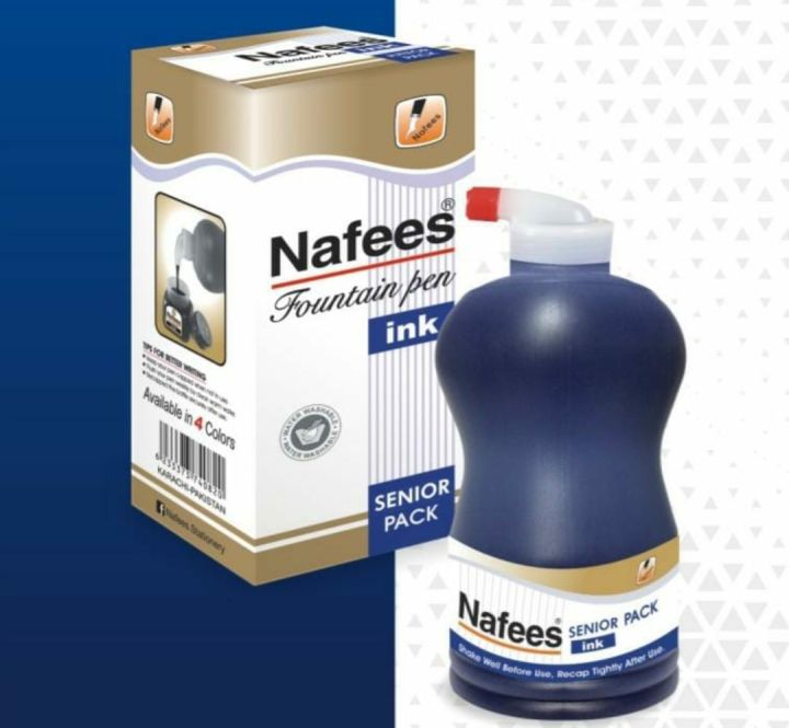 Nafees Fountain Pen Ink Senior Pack (500 ml) - Fountain Pen Ink - Nafees Ink - Nafees Pen Ink - Premium Quality, Long-Lasting & Smudge-Free - School and Office Stationery - Nafees Stationery