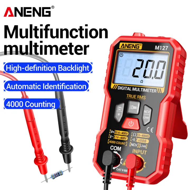 Multimeter Fire Smart Multimeter Tester AC/DC Voltage Resistance NCV Sensing Ohmmeter ...