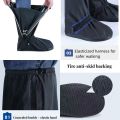 Reusable Anti Slip Rain Boot Shoe Cover Black Waterproof with Reflector High Tube Shoes Dust Covers Motorcycle Bike Rain Cover.