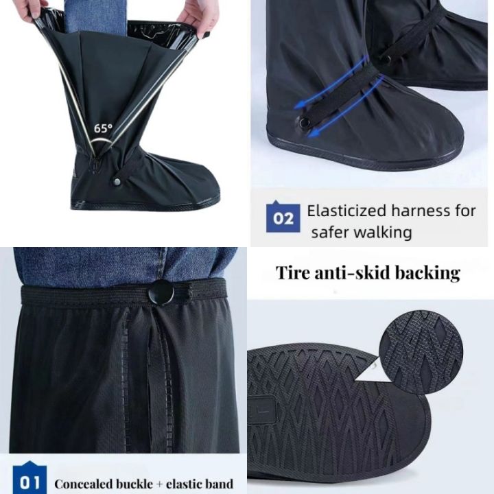 Reusable%20Anti%20Slip%20Rain%20Boot%20Shoe%20Cover%20Black%20Waterproof%20with%20Reflector%20High%20Tube%20Shoes%20Dust%20Covers%20Motorcycle%20Bike%20Rain%20Cover%20-%20Image%206