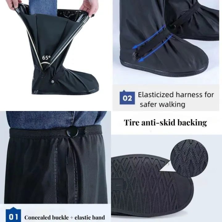Reusable%20Anti%20Slip%20Rain%20Boot%20Shoe%20Cover%20Black%20Waterproof%20with%20Reflector%20High%20Tube%20Shoes%20Dust%20Covers%20Motorcycle%20Bike%20Rain%20Cover%20-%20Image%206