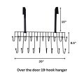 Over The Door 19-Hook Hanger – Space-Saving Organizer for Coats & Accessories. 