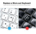 3pcs White Keyboard Sticker for Russia Korean Arabic Spanish Keyboard Replacement, Universal Stickers for Computer. 