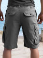 Classic Cargo Shorts, Men's Casual Multi-Pocket Outdoor hiking work pants Cargo Shorts For Outdoor Wear In Summer，Men's Solid Co. 