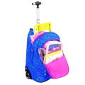 Kid Trolley For Backpack And School Bag Luggage For Children 2/6 Wheels Expandable Rod High Function Trolly Chariot. 