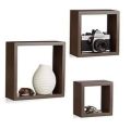 set of 3 wall mounted wooden shelf box shape storage shelf ,book shelf ,wall.decor home decor. 