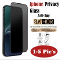 1-5 Pic's IP All Models Privacy Screen Protector, IP 11 / 12 / 13 / 14 / 15 / 16 Full Cover Anti-Spy Privacy Tempered Screen Protector, 3 Pieces Privacy Protector With Free Soft Cloth. 