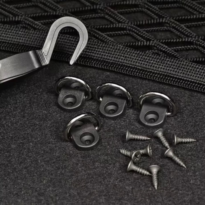 4Set%20Car%20Cargo%20Net%20Floor%20Hook%20Accessories%20Rear%20Trunk%20Boot%20Cargo%20Floor%20Net%20Tie%20Down%20Hook%20Ring%20Loop%20Hanging%20Flat%20Screen%20Net%20Fixing%20-%20Image%202