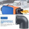 60mm/75mm L-Shaped Air Pipe Elbow Outlet Connector For Webasto Diesel Heater/Parking Heater Car Accessories.
