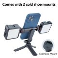 Phone Tripod Mount Holder for iPhone Camera 2 Cold Shoe Mobile Phone Clip for iPhone Android Ronin Zhiyun Gimbals.
