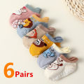 6Pairs/Lot Baby Non-Slip Socks Kids Boys Girls Cotton Cartoon Soft Sock Children Toddler Floor Socks For 0-5Years. 