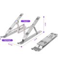 Adjustable laptop stands, Adjustable Height 7 Level, Foldable Laptop Stand  Aluminium metal Laptop Stand Solid Stand With Anti Slip Rubber Grips Portable Laptop Stand For all Size laptop Tablets and iOS Devices. 