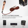 Universal Wired Uni-Directional Handheld Dynamic Microphone Noise Isolation Gold For Outdoor Karaoke Meeting Singing. 