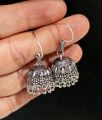 Silver Oxidized Jhumka Earrings Bahubali Small Jhumki Classic Style for Piercing Studs Hoops earrings woman and Girls. 