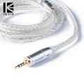 KBEAR 8 Core Upgraded Silver Wired Earphone Cable 2PIN/MMCX/QDC Gaming Headphones Earbuds Headset For KZ KS1 KS2 TRI Meteor IEMs. 