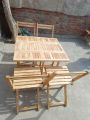 Wooden Foldable Dinning Table With Chairs ( Convertable To Study  Table And PC Table. 