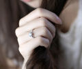 Luxury 925 Sterling Silver Classic Ring for Women Six claw jewelry simple 70ct diamond ring imitation diamond women's ring.