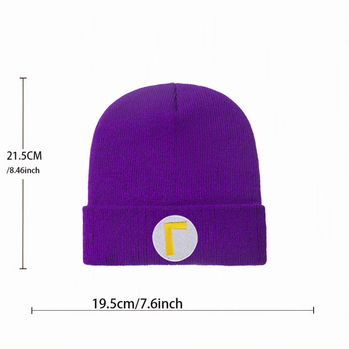 Anime%20Odyssey%20Hat%20Cosplay%20Super%20Luigi%20Brothers%20Letter%20Embroidery%20Knitted%20Hat%20Unisex%20Autumn%20And%20Winter%20Warm%20Hat%20-%20Image%202