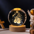 Christmas Crystal Ball Decoration 2023 Astronomy Solar System Planets Moon Astronaut LED Balls Home Snow Glass Globe Decorations. 