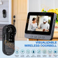 Wireless Wifi Doorbell Camera 1080P Video Intercom Doorbell Waterproof 4.3in IPS Screen Home Security Door Bell IR Night Vision. 