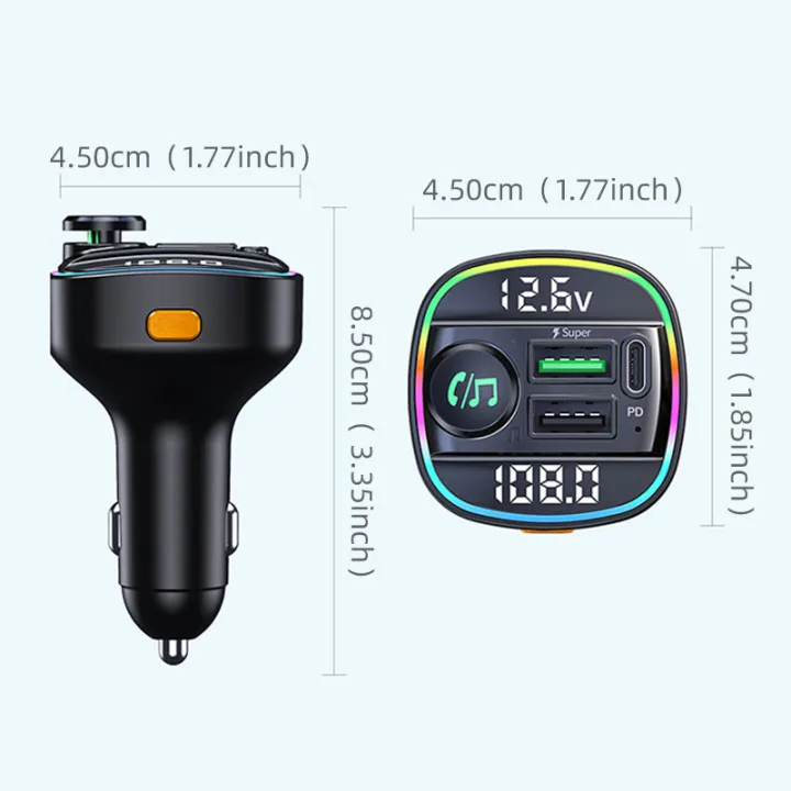 Bluetooth%205.3.%20FM%20Transmitter%20Handsfree%20Car%20Radio%20Modulator%20MP3%20Player%20With%2022.5W%20USB%20Super%20Quick%20Charge%20Adapter%20for%20Car%20-%20Image%205